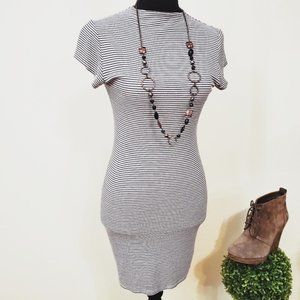 Stella Luce Striped Ribbed Bodycon Dress